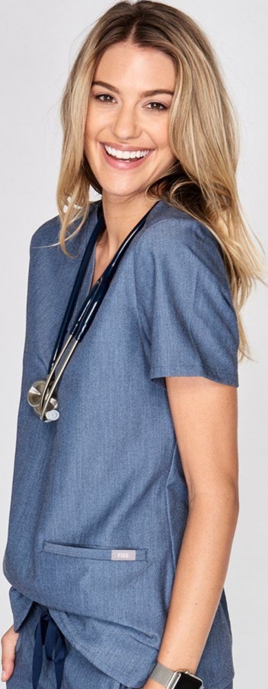 Figs Heather Denim set